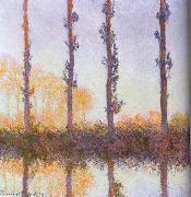 Four pieces of poplar Claude Monet